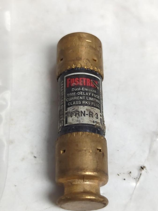 Used COOPER BUSSMANN,FRN-R-3,FUSETRON 3 AMP FUSE LOT OF 2 PRE-OWNED
