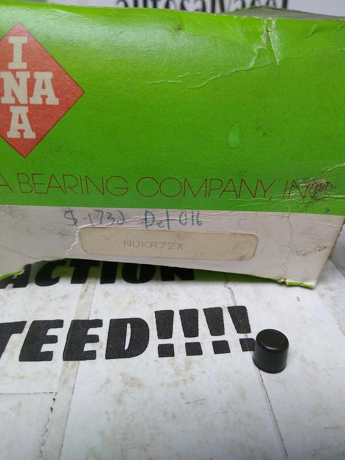 Used INA,NUKR72-X,Flat Cam Follower-Hex Head 72mm diam 28mm Width 24mm Stud diam