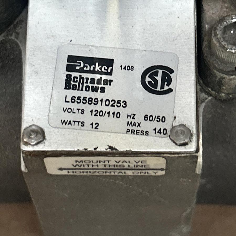 Used PARKER,L6558910253,SOLENOID VALVE