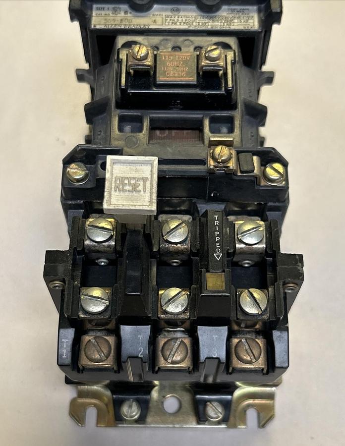Used ALLEN BRADLEY,509-BOD,NON REVERSING MOTOR STARTER 27AMP 600V