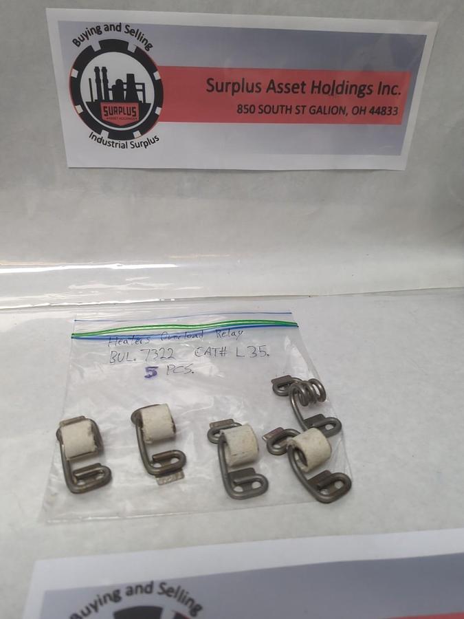 Used JOSLYN CLARK,L35.0,OVERLOAD HEATER RELAY LOT OF 5 PRE-OWNED