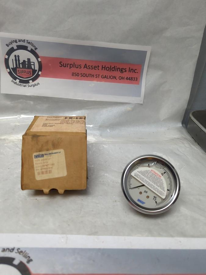 WIKA,4270828-0,GAUGE RANGE 0-15PSI 1/4 IN NPT BACK CONNECTION 2-1/2 IN FACE NOS