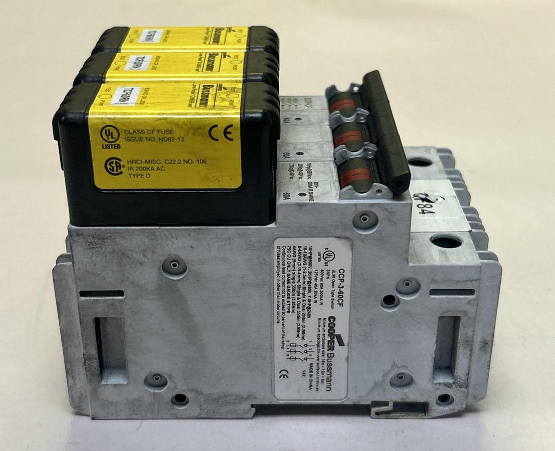 Used COOPER BUSSMANN,CCP-3-60CF,FUSIBLE DISCONNECT 60A 600V