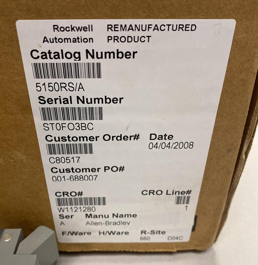 Used ALLEN BRADLEY,5150-RS,SER A REMOTE I/O SCANNER HOST BOARD REFURBISHED