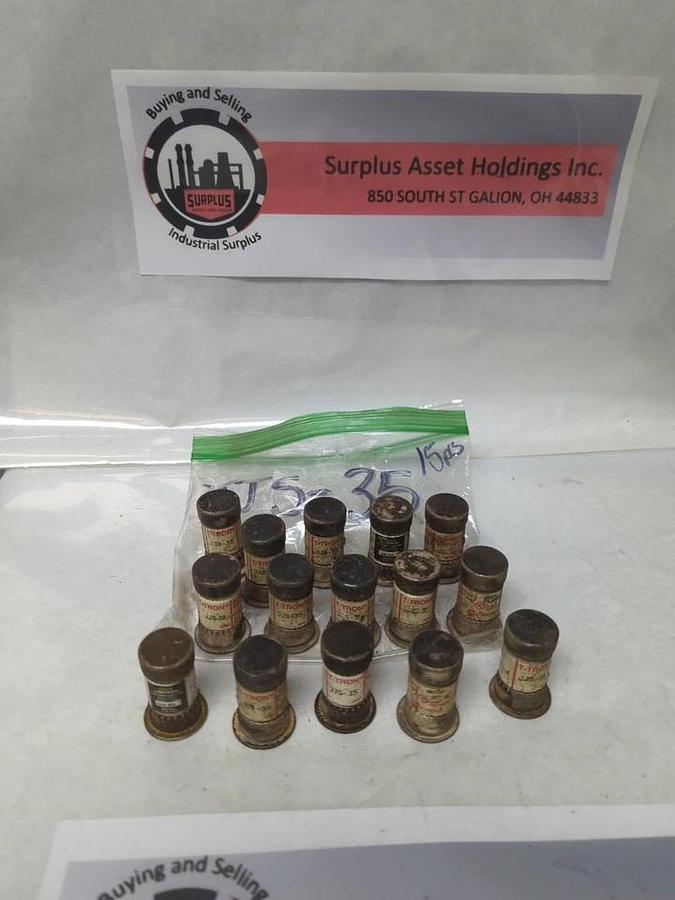 Used COOPER BUSSMANN,JJS-35 T-TRON 35 AMP FUSE LOT OF 15 PRE-OWNED