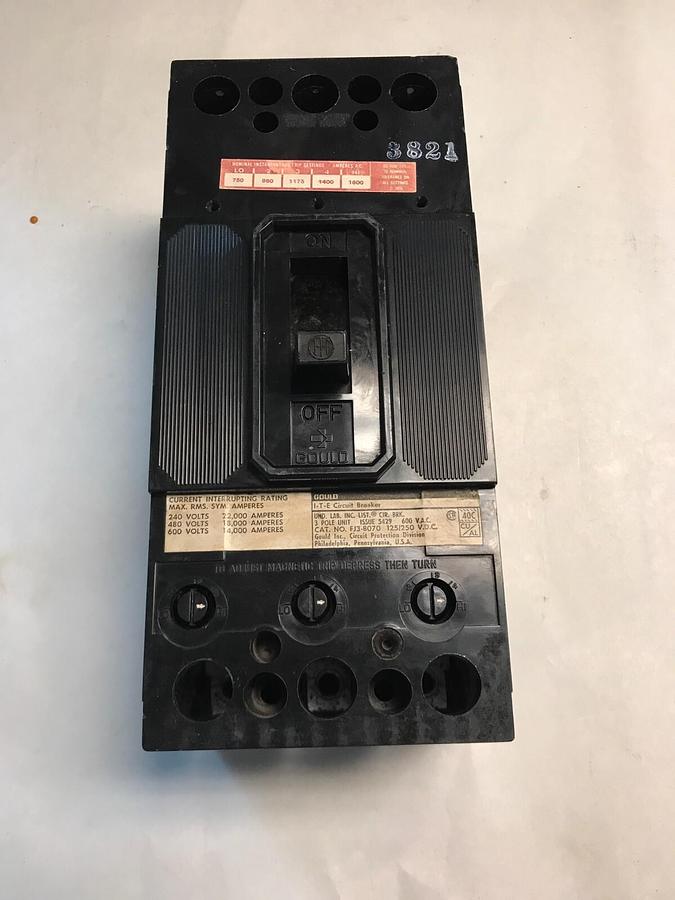 Gould,FJ3-B070 ITE,Circuit Breaker 70AMP 600VAC