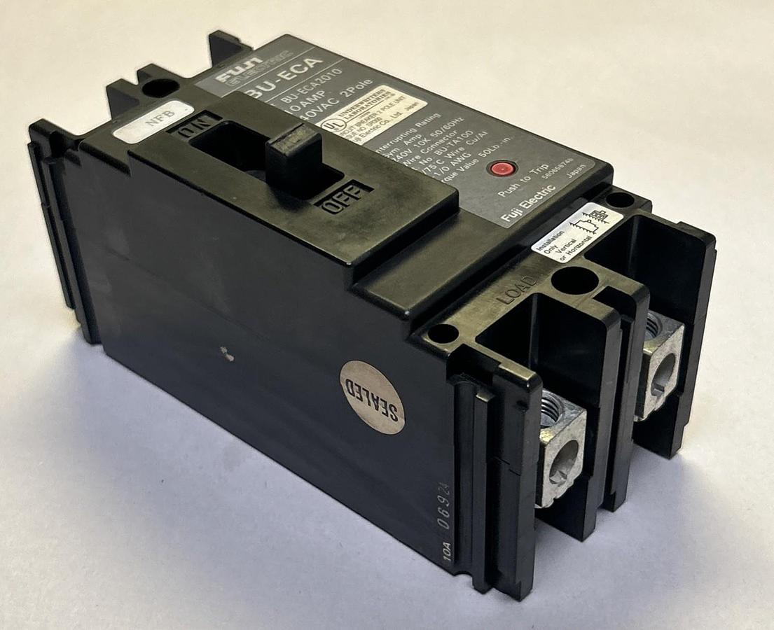 Used FUJI ELECTRIC,BU-ECA2010,CIRCUIT BREAKER 10A 240V 2P