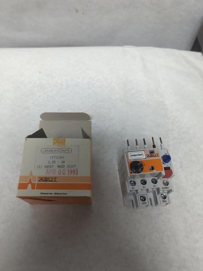 JOSLYN CLARK,MT03H,OVERLOAD RELAY AGUT 35-2A 660V NOS