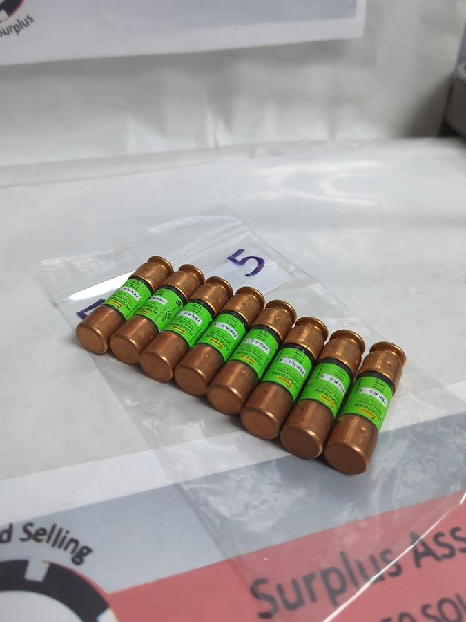 Used COOPER BUSSMANN,FRN-R-5,FUSETRON 5 AMP FUSE LOT OF 8 PRE-OWNED