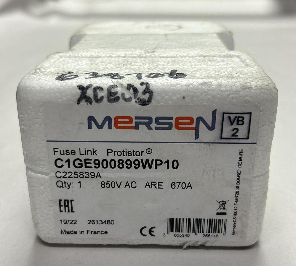 Used MERSEN,C1GE900899WP10,FUSE 670A 850V NEW