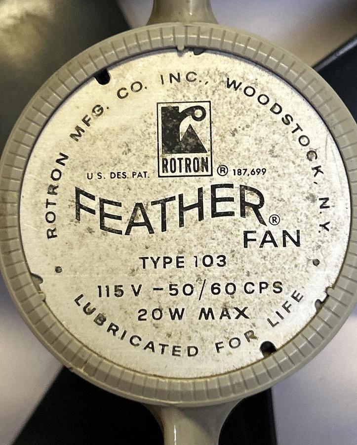 Used ROTRON,TYPE 103,FEATHER FAN 115V