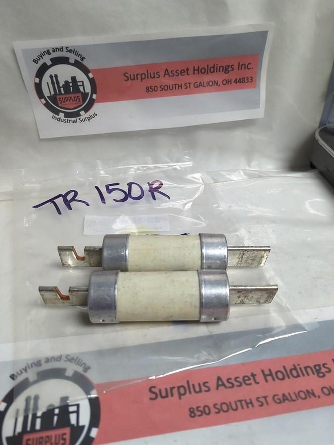 Used FERRAZ SHAWMUT,TR150R,TRI-ONIC 150 AMP FUSE LOT OF 2 PRE-OWNED