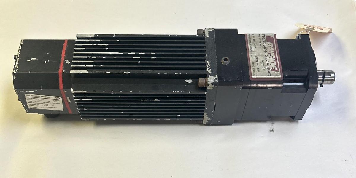 Used RELIANCE,S-4075-R-H00AA,BURSHLESS SERVO MOTOR W/ PG115-005 GEARHEAD