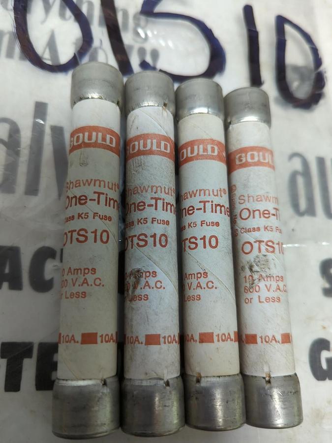 GOULD SHAWMUT,OTS10,ONE TIME FUSE LOT OF 4 NOS