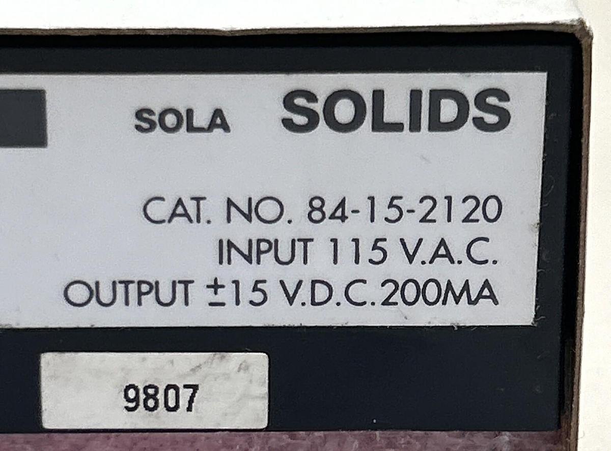 Used SOLA HD,84-15-2120,POWER SUPPLY CONVERTER NEW