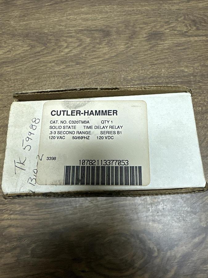 Used Cutler-Hammer,C320TM3A,Time Delay Relay