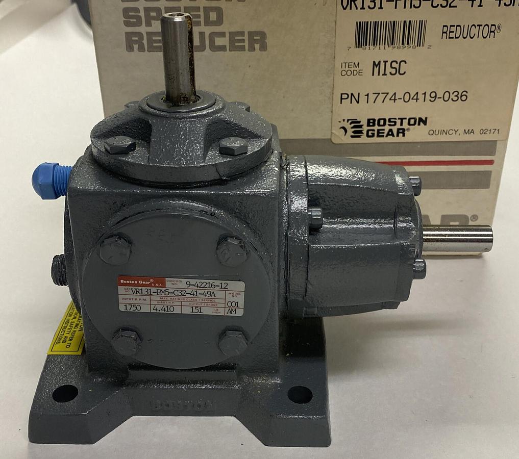 BOSTON GEAR,VR131-PM5-C32-41-49A,SPEED REDUCER 4.410HP 1750RPM 151 LB-IN TORQUE