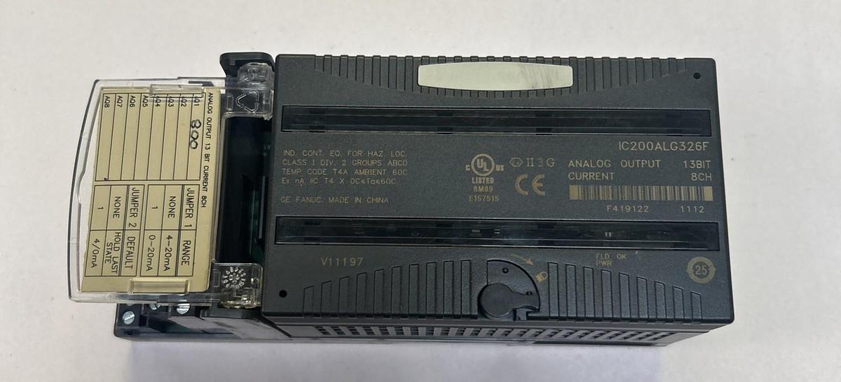 Used GE FANUC,IC200ALG326F,ANALOG OUTPUT CURRENT MODULE
