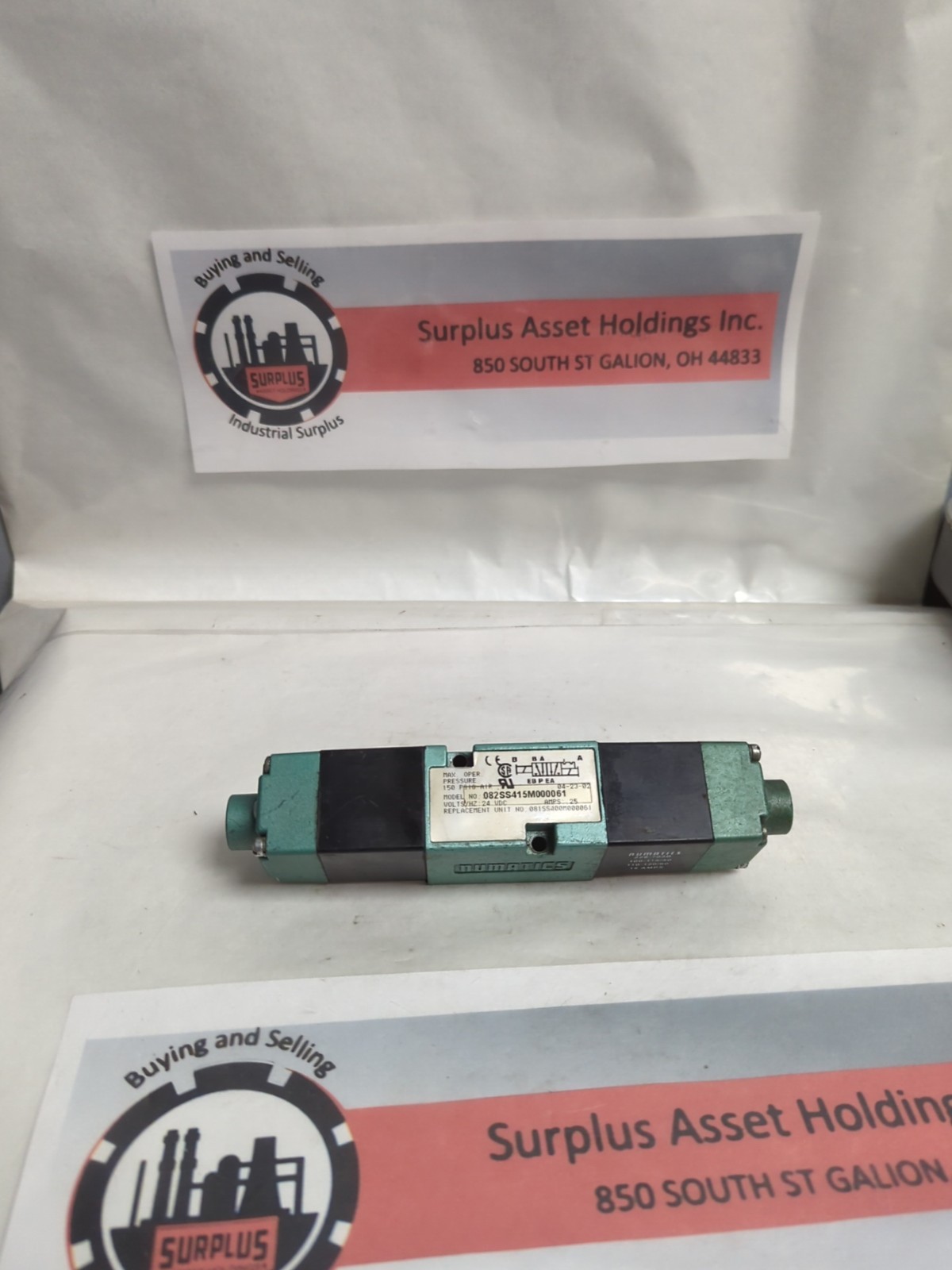 Used NUMATICS,082SS415M000061,SOLENOID VALVE AMP. 25 PRE-OWNED