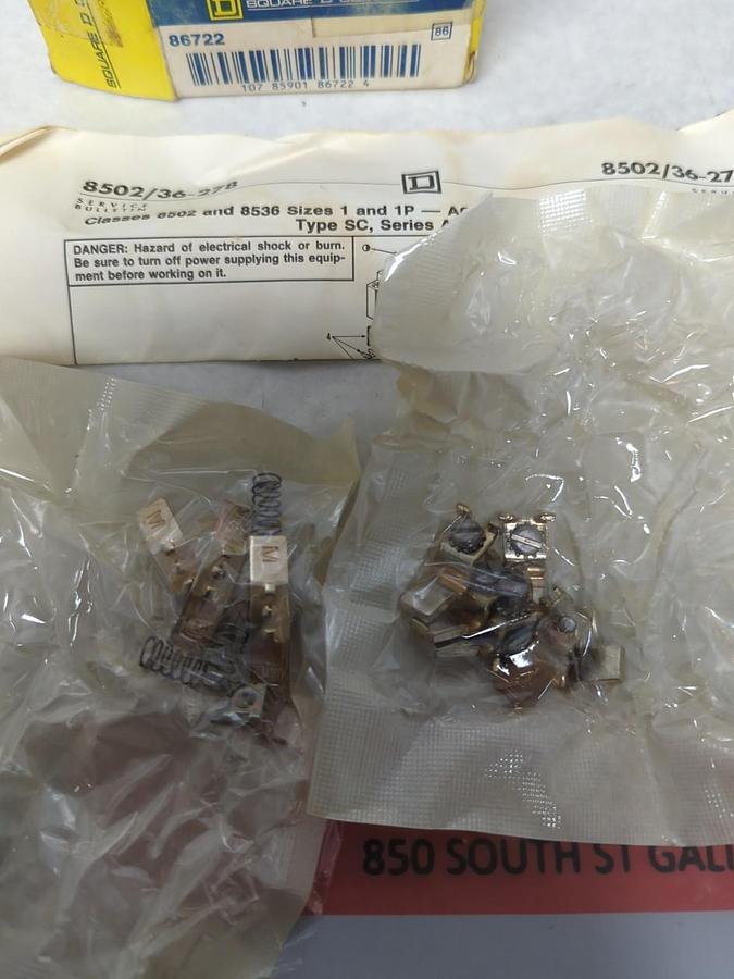 SQUARE D,86722,CLASS 9998 TYPE SL-3 CONTACT KIT 3-POLE NOS