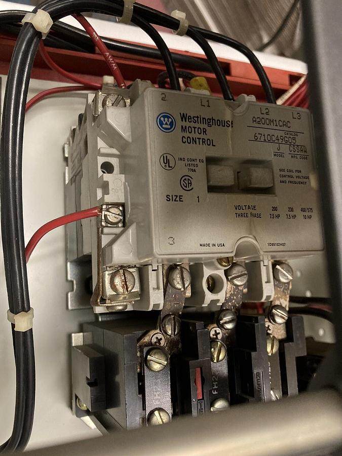 Used Westinghouse,Size 1,12 INCH MCC Starter Bucket  3 Amps