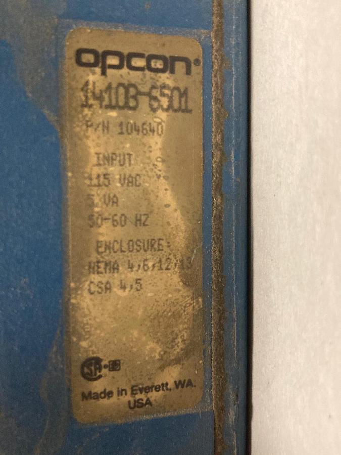 Used Opcon,1410B-6501,Photoelectric Sensor 115-125 VAC 50/60 HZ