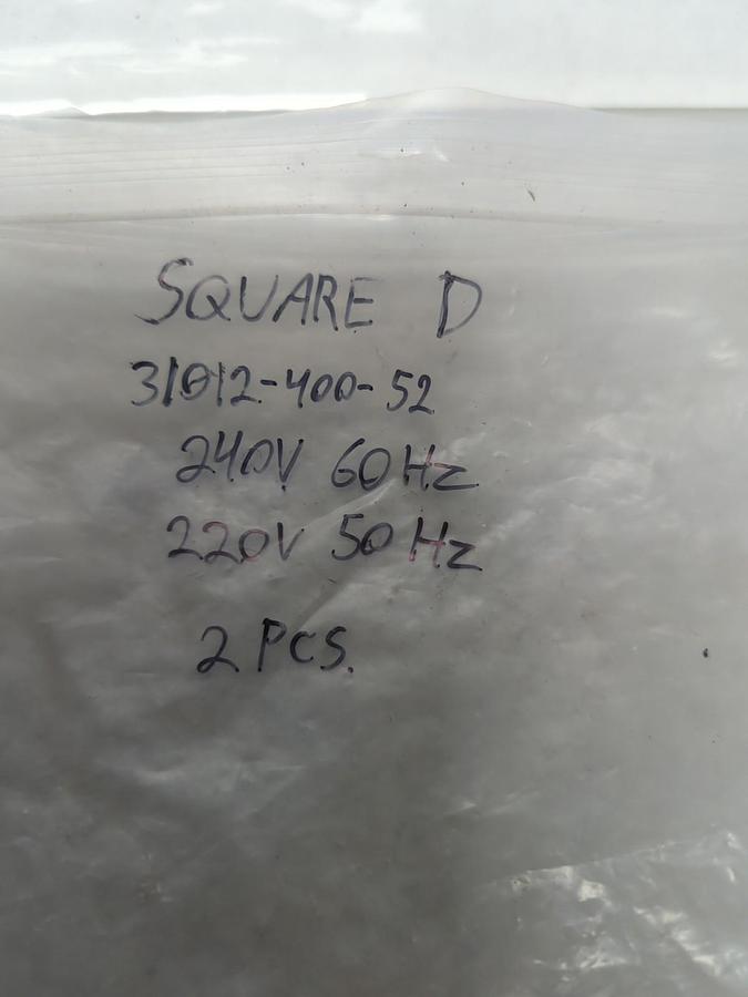 Used SQUARE D,31012-400-52,COIL 240V 60HZ 220V 50HZ LOT OF 2 PRE-OWNED