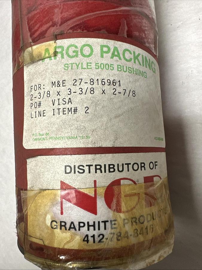 Used Argo Packing,27-816961,Packing Rings 2-3/8"x3-3/8"