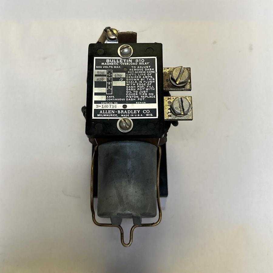 Used ALLEN BRADLEY,X-180736,MAGNETIC OVERLOAD RELAY