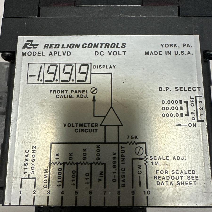 Used Red Lion,APLVD,Volt Meter