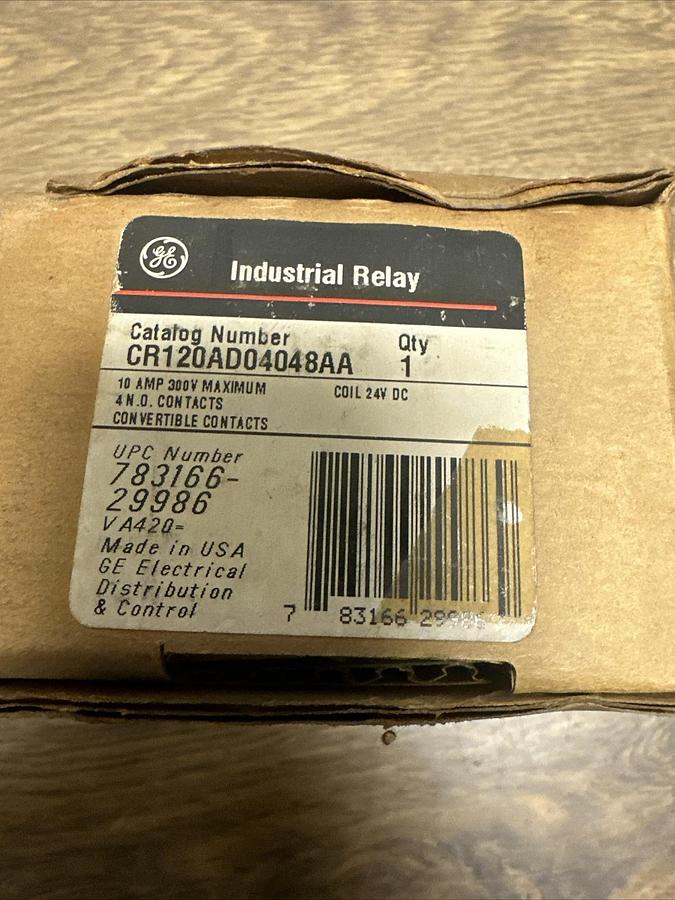 GE,CR120AD04048AA,24 VDC Industrial Relay