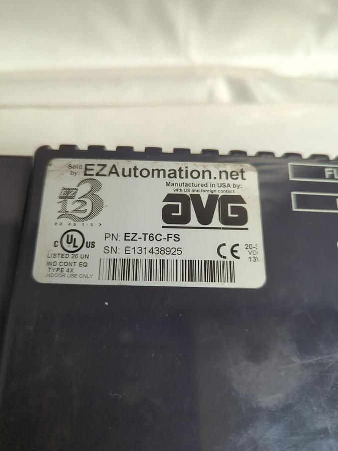 Used AVG AUTOMATION,EZ-T6C-FS,TOUCH SCREEN PANEL 5.7 INCH PRE-OWNED