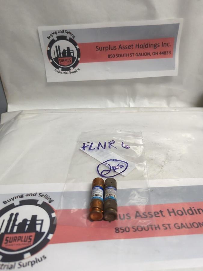 Used LITTELFUSE,FLNR6,TIME-DELAY 6 AMP FUSE LOT OF 2 PRE-OWNED