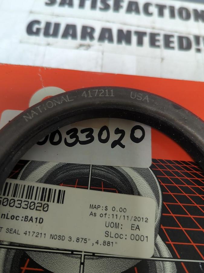 NATIONAL SEALS FEDERAL MOGUL,417211,OIL SEAL 3.875X4.875X.50 NOS