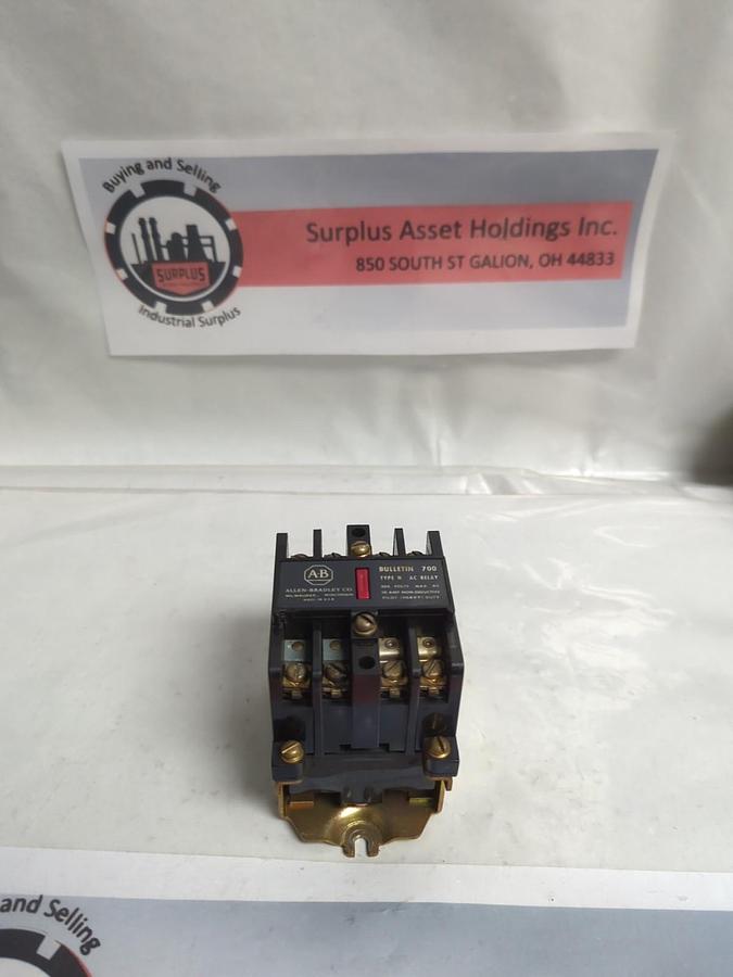 Used ALLEN BRADLEY,700-N800A1,SERIES B TYPE N AC RELAY PRE-OWNED