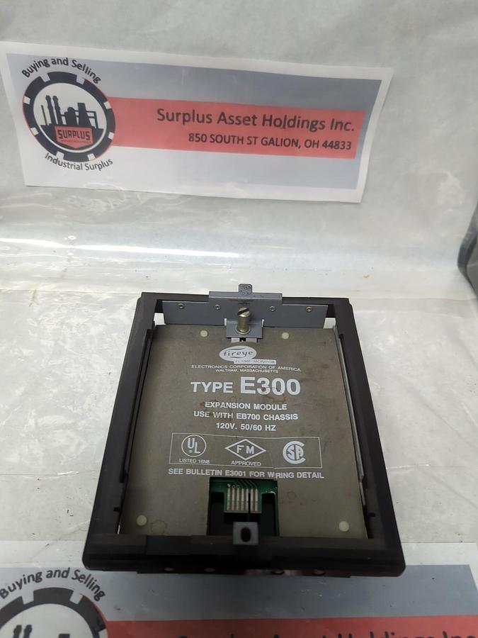 Used FIREYE,E300,EXPANSION MODULE HOUSING ONLY 120V 50/60HZ WITHOUT COVER PRE-OWNED