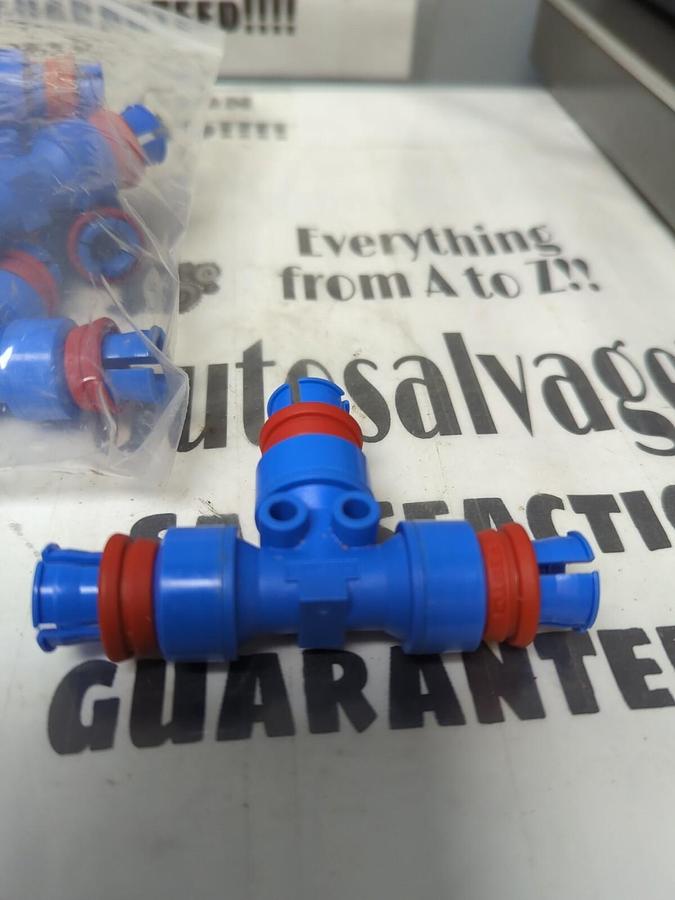 FESTO,10083,PNEUMATIC UNION TEE PUSH-ON 3/8 INCH LOT OF 14 NOS