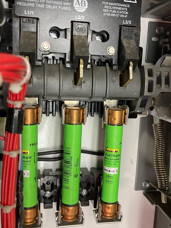 Used Allen-Bradley,2112B,Size 1 Fused MCC 20 Inch Starter Feeder Bucket