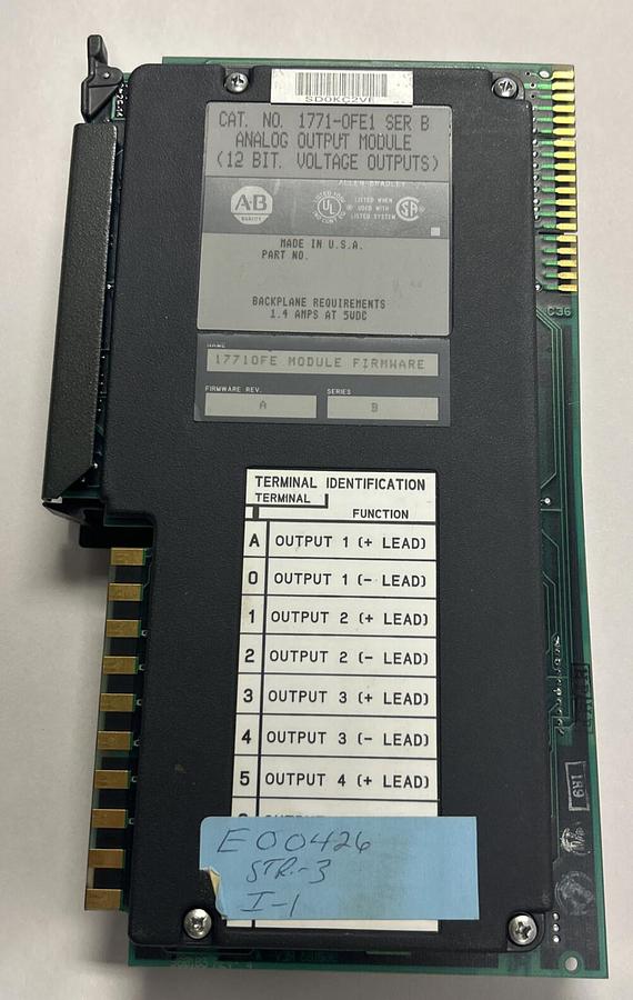 Used ALLEN BRADLEY,1771-OFE1,SER B ANALOG OUTPUT MODULE