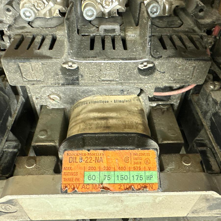 Used Klockner-Moeller,DIL022-NA,with Z4-180/K-NA Thermal Overload Relay