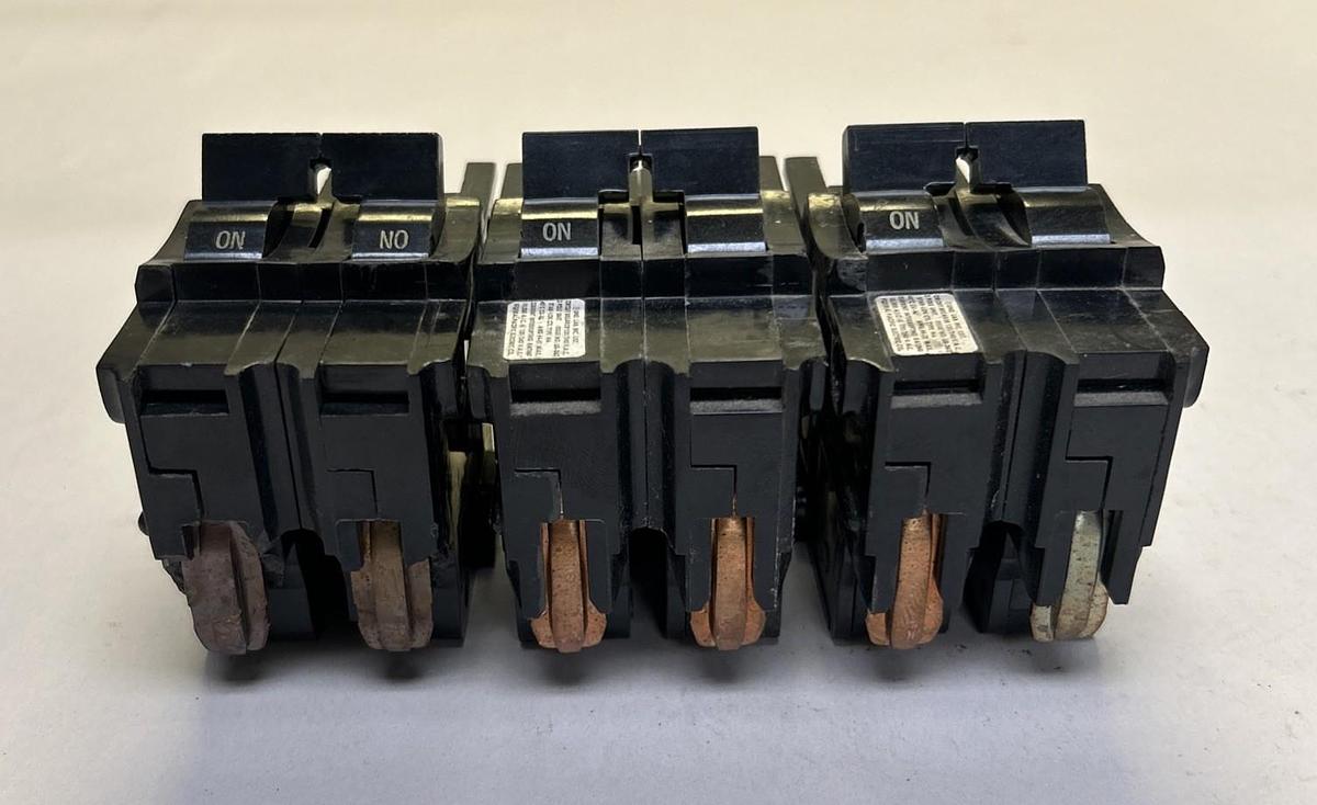 Used FEDERAL PACIFIC,NA260,CIRCUIT BREAKER 60A 120/240V 2P LOT OF 3