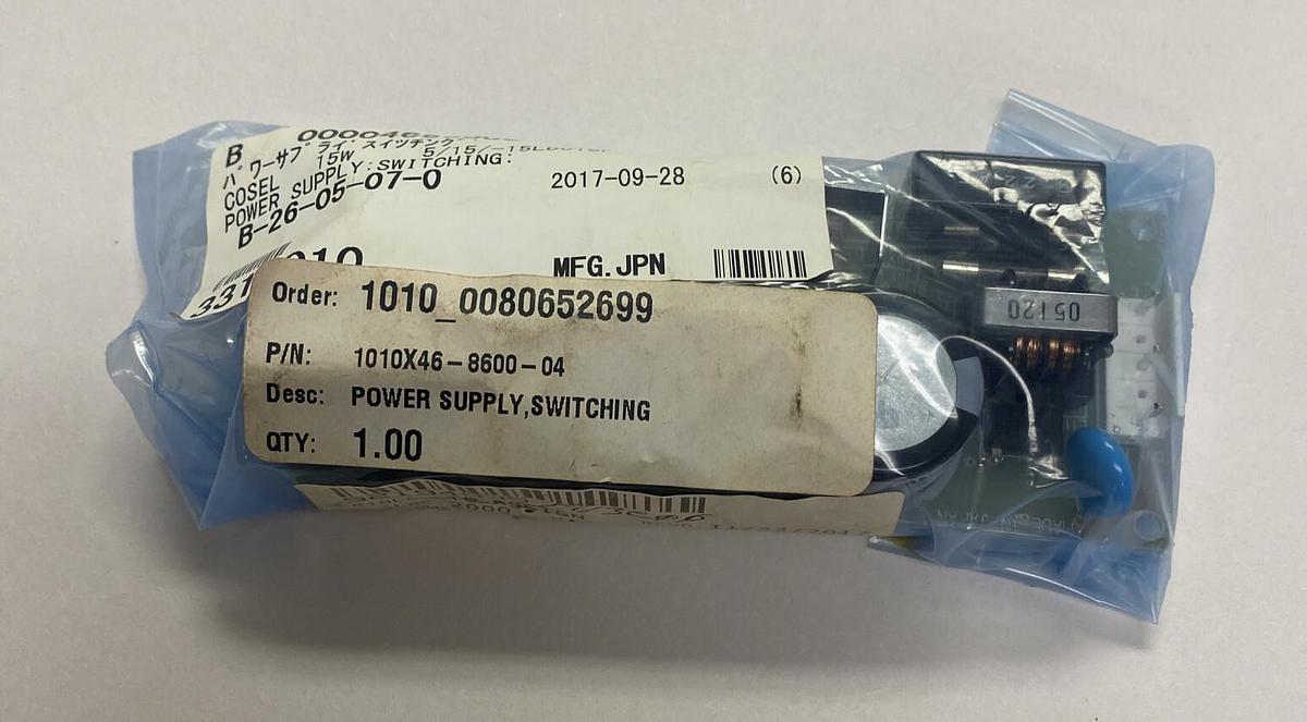 Used COSEL,1010X46-8600-04,SWITCHING POWER SUPPLY 15W NEW