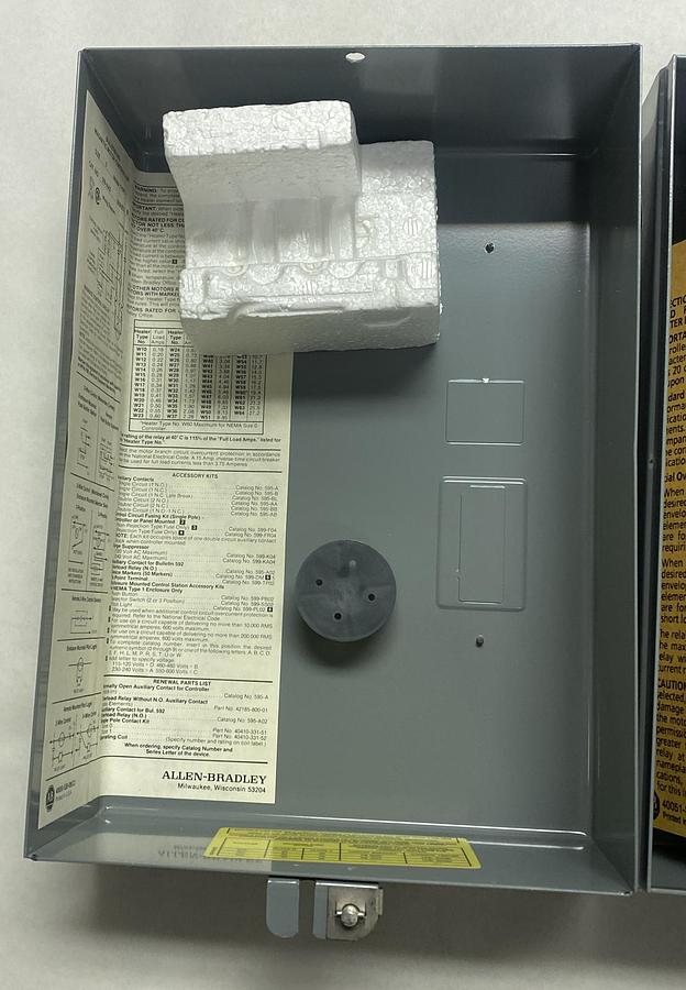 ALLEN BRADLEY,509-AAD,SER B SIZE 0 FULL VOLTAGE NON-REVERSING STARTER NEW NO BOX