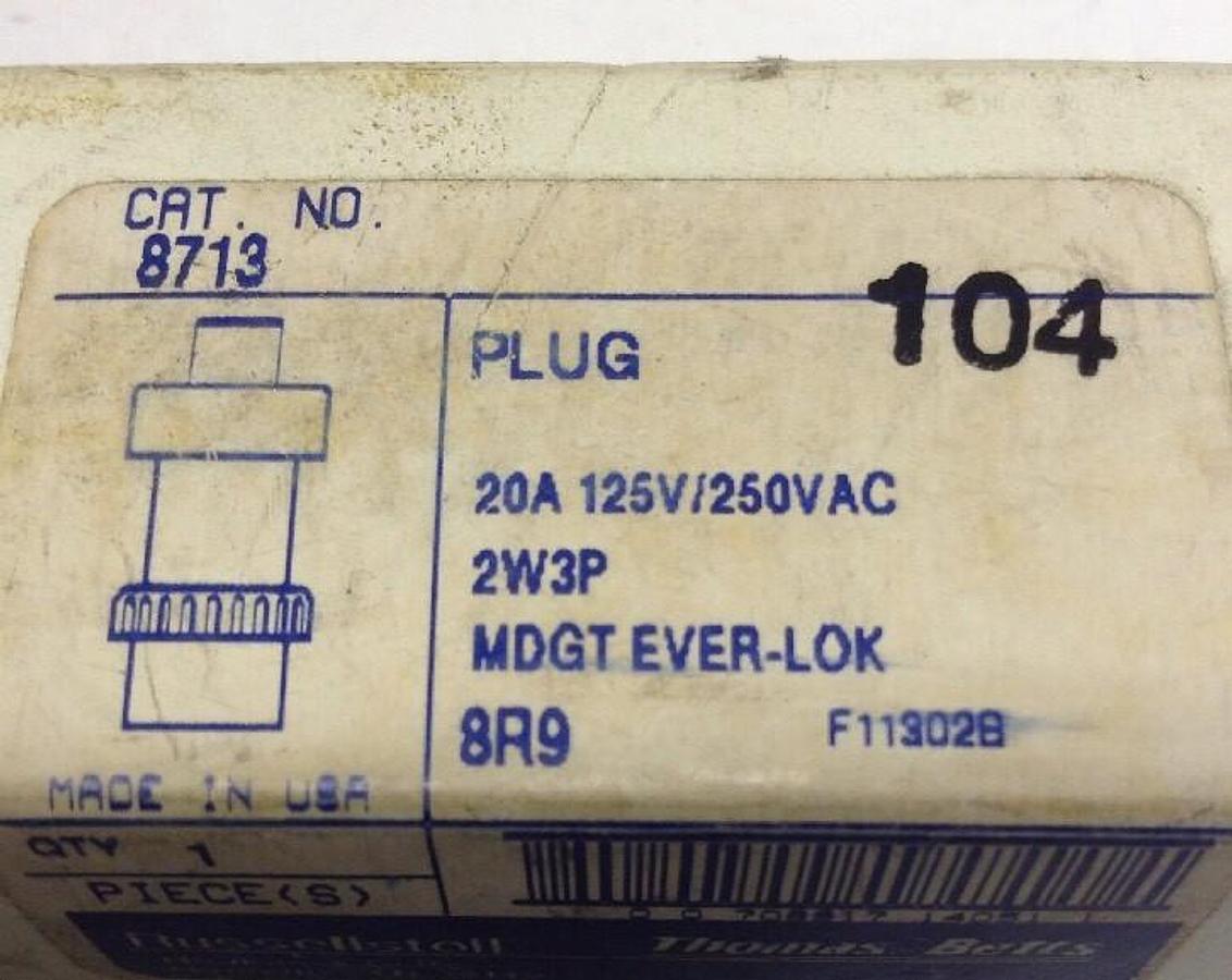 Thomas & Betts Russellstoll,8713,Male Plug  MDGT Ever-Lok 8R9 F113028