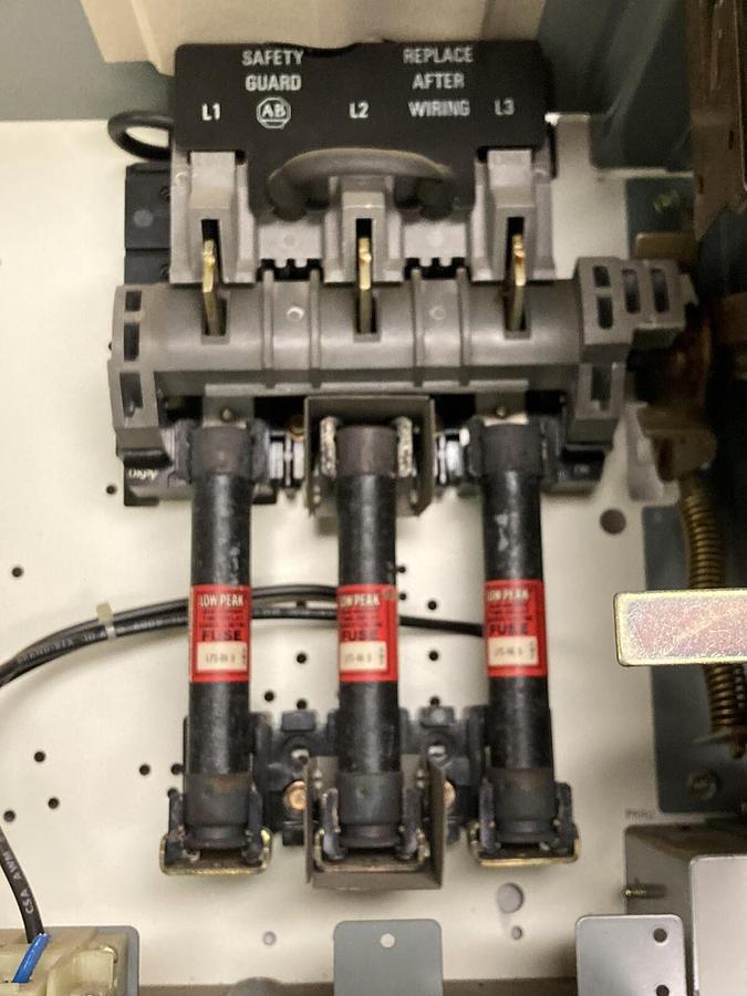 Used Allen-Bradley,2100 2192F,30 Amp 12 INCH Fused MCC Disconnect Feeder Bucket