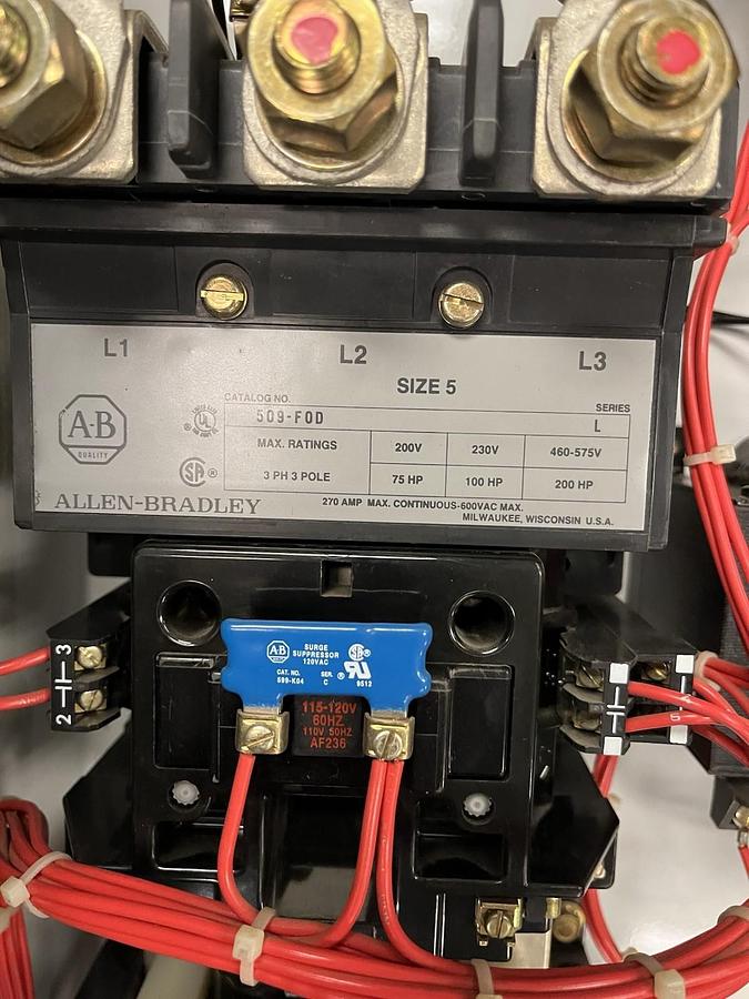 Used Allen-Bradley,2113,Size 5 MCC Starter Feeder Bucket 125HP 480V 250A Breaker