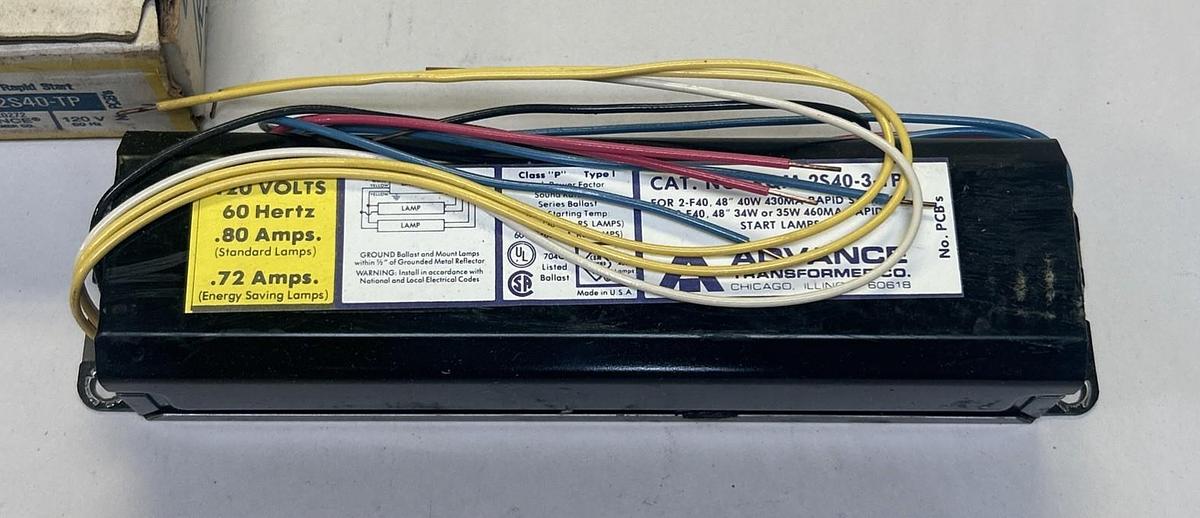 ADVANCE,RQM-2S40-TP,BALLAST 120V NOS