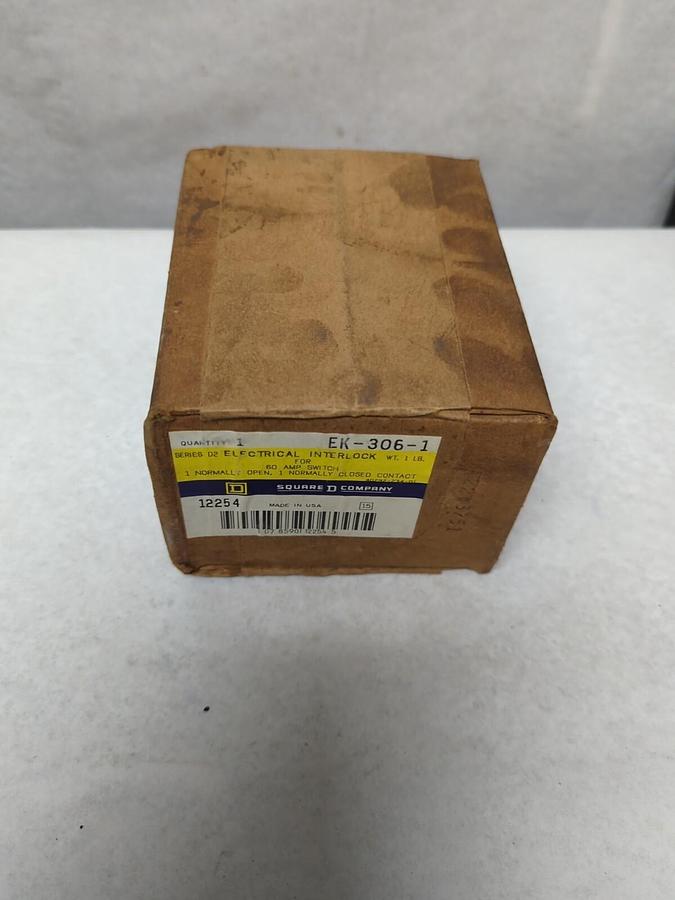 SQUARE D,EK-306-1,ELECTRICAL INTERLOCK FOR 60 AMP SWITCH 12254 NEW