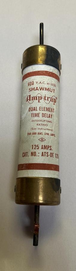 Used SHAWMUT,ATS-DE125,FUSE 125AMP 600VAC