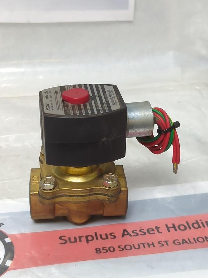 ASCO,EF8210G95NV,SOLENOID VALVE 3/4 INCH PIPE 10.1 WATTS NOS